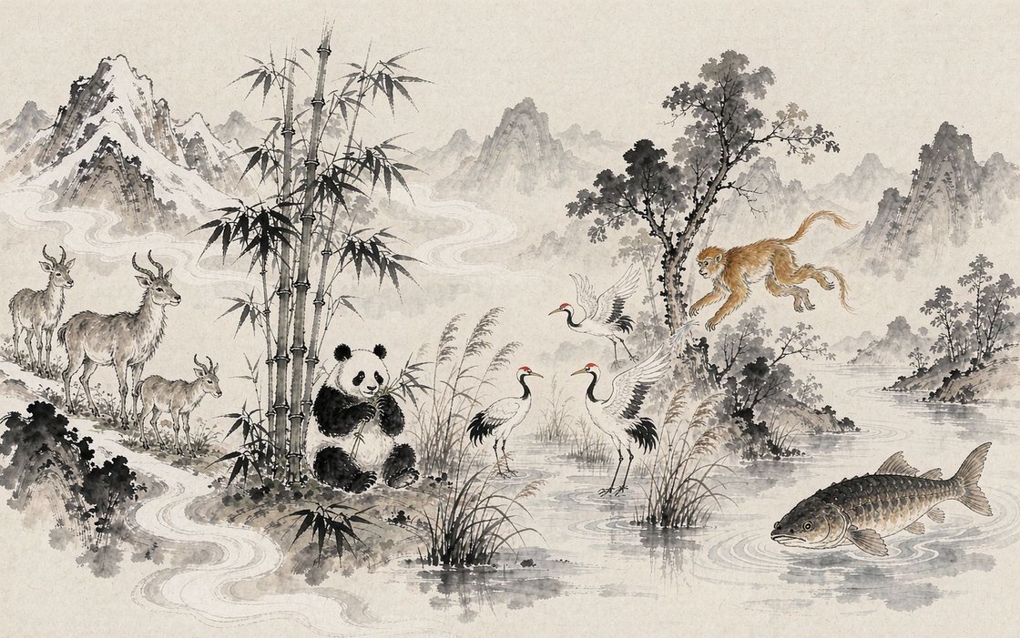 水墨风插画